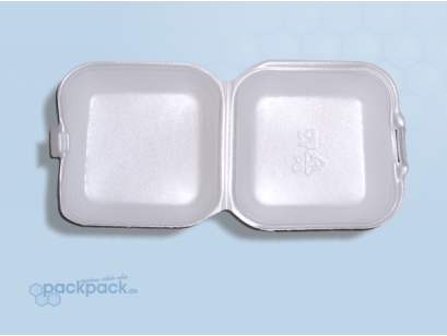 Iso-Klappbox Hamburger Box XPS Styropor weiß-135x125x70mm (normal) (IP7 ...