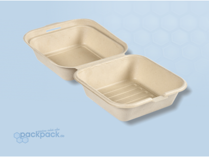 Hamburger Box – 450 ml | Zuckerrohr | Großhandelverkauf | 500 Stuck/Ka
